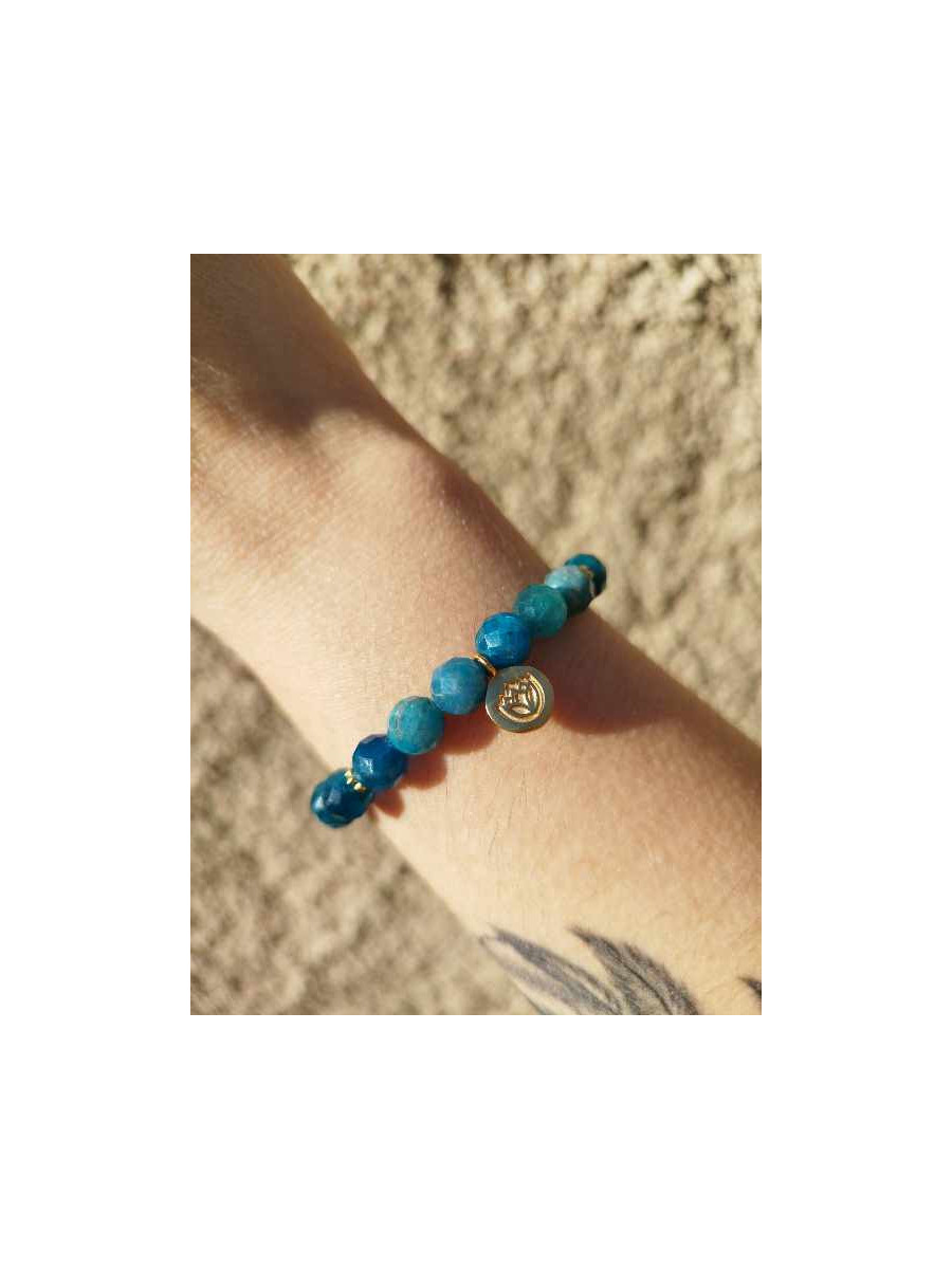 Bracelet Mala Apatite Bleue Bracelet Mala Apatite Bleue